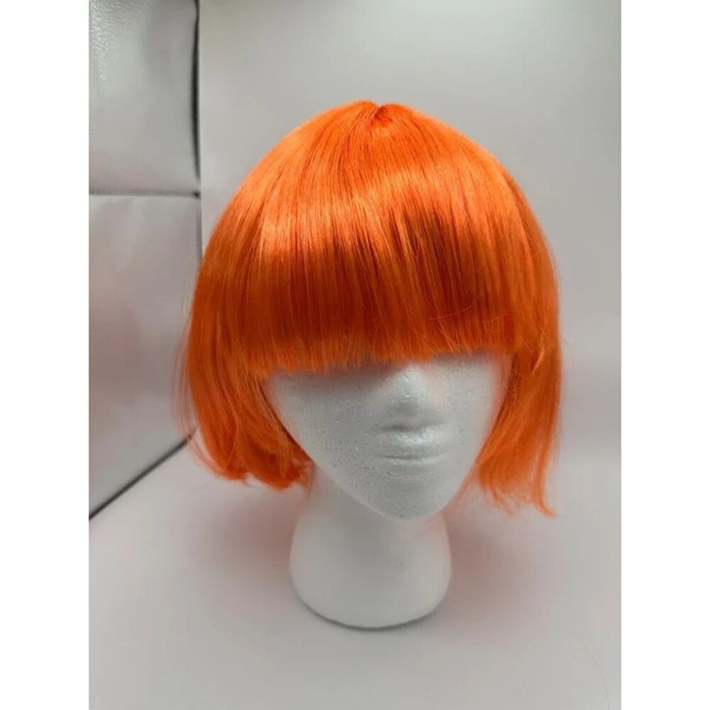 Orange bob wig cosplay
